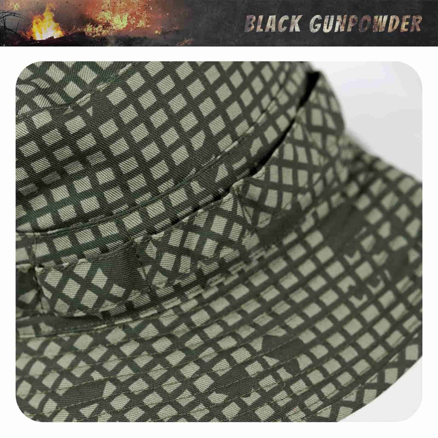 Black Gunpowder Military Tactical Camo Boonie Hat Hunting Fishing Outdoor